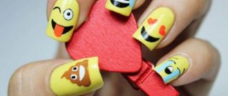 100 photos of nail designs with emoticons