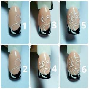 Ambre nail gel polish, photo. New designs 2022: white, black, red shellac for short and long nails. Master class with brush, airbrush 