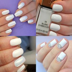 white color on nails
