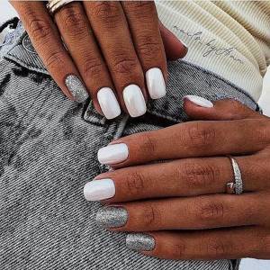 White manicure 2022 - stylish nail design ideas photo No. 12