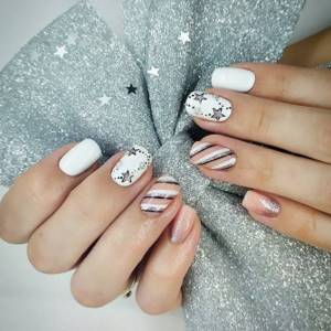 White manicure for New Year 2022