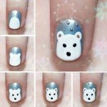 polar bear on nails step by step