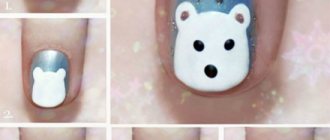 polar bear on nails step by step