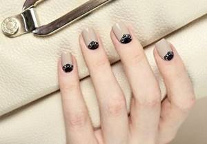 Beige nail design