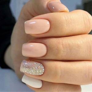 Beige manicure - photos and ideas