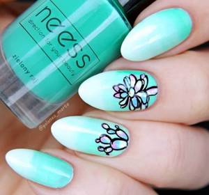 Turquoise gradient with pattern