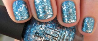 Sequins and metallics - Manicure for short nails 2021