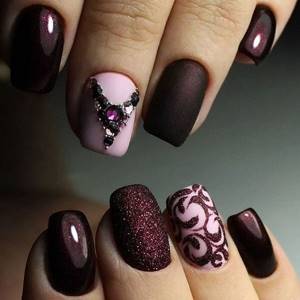 Burgundy manicure 2021-2022 - fashionable design ideas (250 photos)