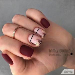 Burgundy manicure 2021-2022 - fashionable design ideas (250 photos)