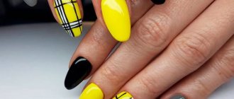 Black and yellow manicure: popular ideas for 2021