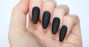 Matte black nails – 47 chic and stylish nail art ideas
