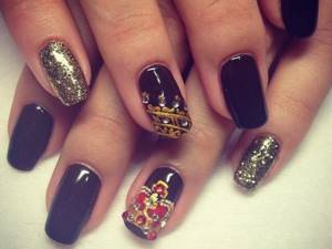 &#39;Black manicure 