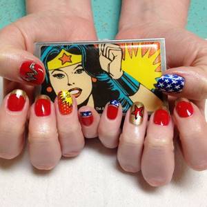 Wonder Woman manicure