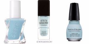 Nail polish colors 2022: fashionable new items - cool icy pale blue