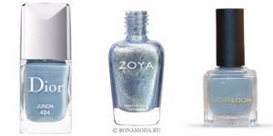 Nail polish colors 2022: fashionable new items - neutral blue-gray