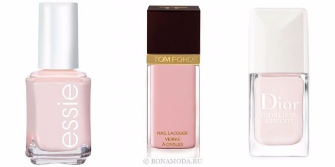 Nail polish colors 2022: fashionable new items - light pastel rose quartz