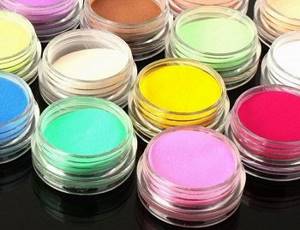 Colored acrylic powder