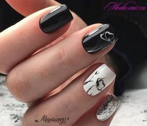 Black nail design 2022 new photos