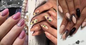 Oval shaped nail design pattern