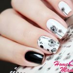 Nail design with airy dandelions