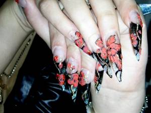 Long stiletto nails - a wide field for designer imagination