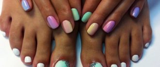 For summer, you can even get a pedicure using the gradient technique.