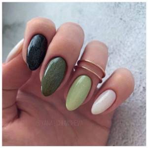 Elegant olive nails