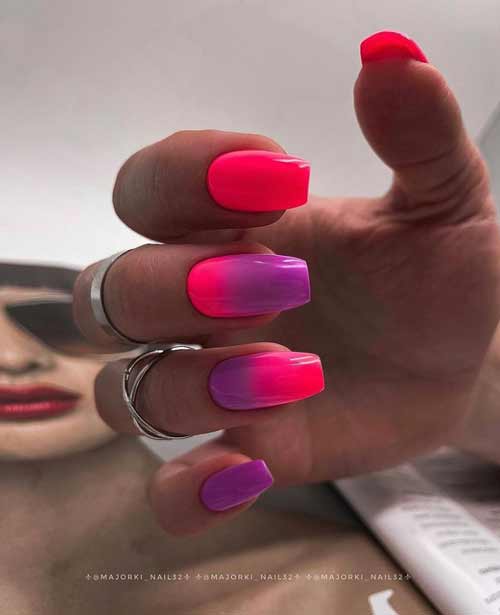 Purple-red manicure