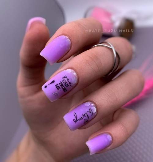 Фиолетовый с глиттером