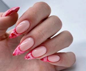 French on extended nails 2022 - photo of manicure