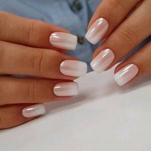 French ombre with pearls
