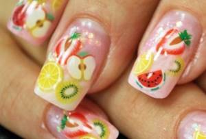 fruity nail art