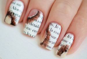 Newspaper manicure