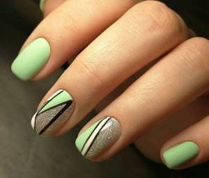 Geometry and abstraction - Manicure for short nails 2021