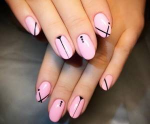 Geometry, dots and strokes - Fashionable manicure 2020