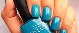 Blue Vinylux nail polish