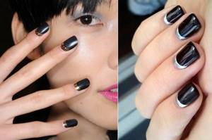 gothic moon manicure