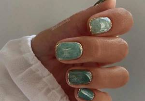 Ideas for translucent manicure in the photo
