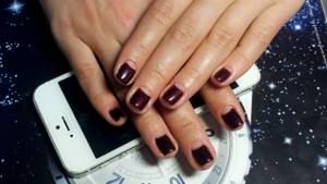 Shellac moon manicure idea