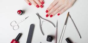 Tools for classic manicure