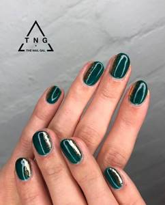 Emerald nail design - photography
