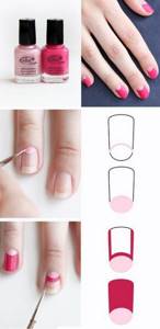 How to do a moon manicure with gel polish using a brush