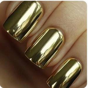 Как клеить золотые наклейки на ногти?