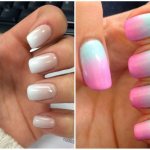 How to apply powder on gel polish. Step-by-step instructions correctly using a sponge, acrylic. Photo 