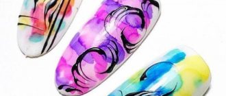 What designs can be made with watercolors on nails: photos and stages of painting