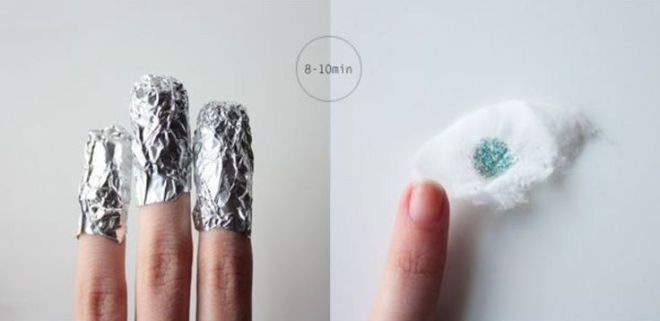 We wrap each finger with foil and go about our business for about fifteen to twenty minutes.