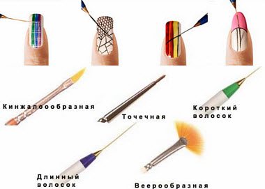 Manicure brushes