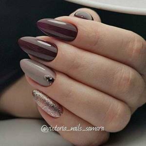 Classic two-color manicure
