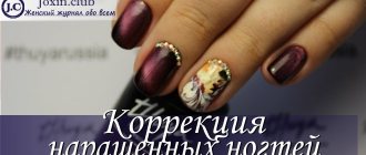 Correction of extended nails at home with video and photos
