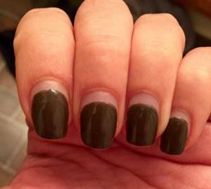 Correction of overgrown nail polish